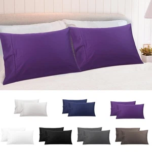 Juego de 2 fundas de almohada de algodón suave con sobre - Imagen 1 de 16