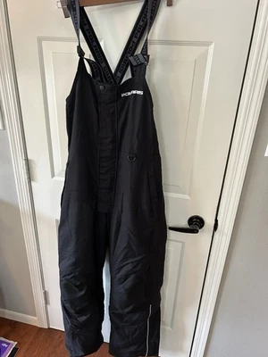 Pure Polaris Women’s Snowmobile Bibs. Black Size Large. Very Good Condition. - Image 1 of 4