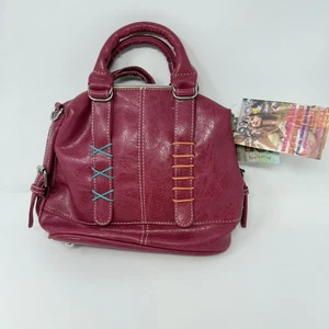 NUEVO CON ETIQUETAS Noi Noi Bolso de Mano Tamaño Mediano Cartera Multicolor Fuscia/Rosa - Imagen 1 de 9