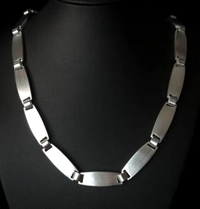 57g Massives ESPRIT Vintage 925er Silber Collier Halskette Flach Collier 45/46cm - Bild 1 von 14