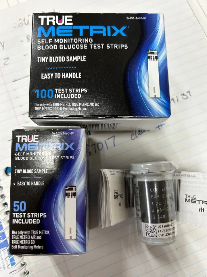 True Metrix Blood Glucose 100 Test Strips Exp 2019