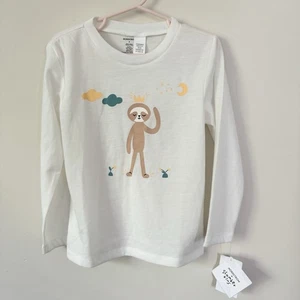 NWT Nordstrom Slumberkins Sloth Pajama Shirt Size 4 (Shirt Only) - Picture 1 of 4