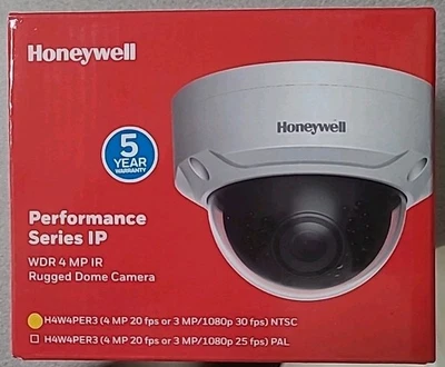 HONEYWELL VIDEO H4W4PER3 NETWORK RUGGED MINI DOME CAMERA WDR, 4MP IR 2.8MM - Image 1 of 4