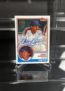 2022 Davey Johnson Topps Archives 1983 On Card Auto! RARE Mets Manager Insert! - Picture 1 of 7