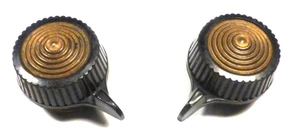 vintage GE GENERAL ELECTRIC 221 TABLETOP:   SET OF 2  BAKELITE PUSH-ON  KNOBS - Picture 1 of 4