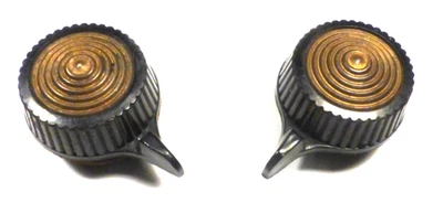 vintage GE GENERAL ELECTRIC 221 TABLETOP:   SET OF 2  BAKELITE PUSH-ON  KNOBS - Image 1 of 4