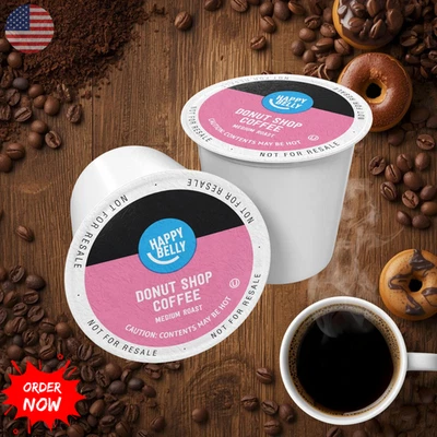 Happy Belly Medium Roast Coffee Pods Donut Style Keurig Compatible 100 Count - Image 1 of 4