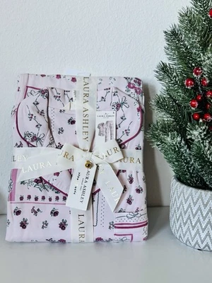 Laura Ashley Women's Pajama Set 2-Piece, Size Small, Pink Floral Christmas Gift - Image 1 of 4
