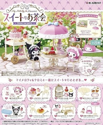 Re-Ment Full Set Sanrio Sweet Tea Party 8pc Diorama From Japan Miniature NEW - Image 1 of 4