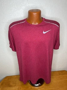 Camiseta deportiva para hombre Nike Running Dri Fit ajuste estándar S/S mediana M - granate - Imagen 1 de 5