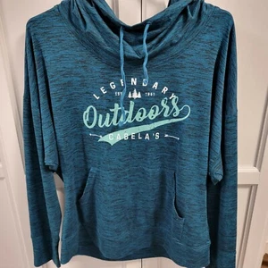 Cabelas Hoodie Herren Small Unisex Logo Teal LS Outdoor Grafik Kordelzug - Bild 1 von 12