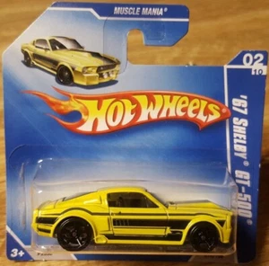 Ford Mustang 1967 Shelby GT-500 amarillo 1:64 nuevo tarjeta corta 2009 Hot Wheels - Imagen 1 de 8