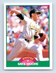 1989 Score Rookie & Traded Mike Moore Oakland Athletics #5T