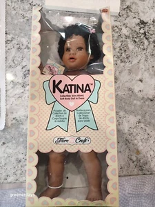 NOS 1992 KATINA Faser weicher Körper PUPPE afroamerikanische Teena Halbig 16" - Bild 1 von 2