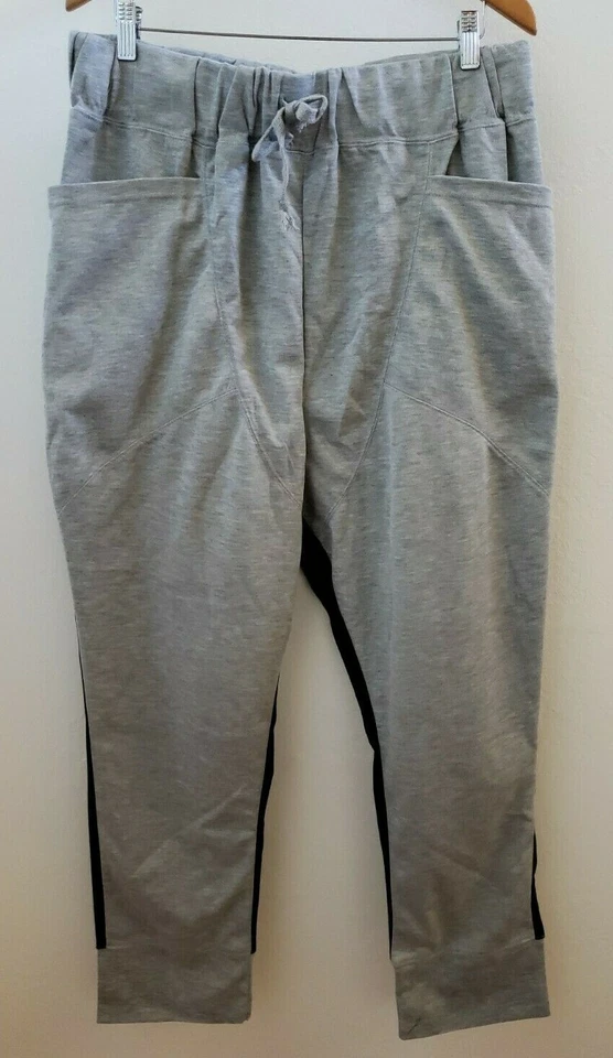 Allegra K Men's Sweat Pants Gray Black Size 36/38 NEW - Image 1 of 4