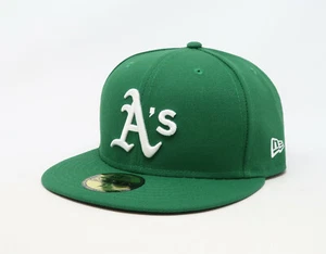 New Era 5950 Men Boys Cap Oakland Athletics Alternate On Field Green Fitted Hat - Picture 1 of 5