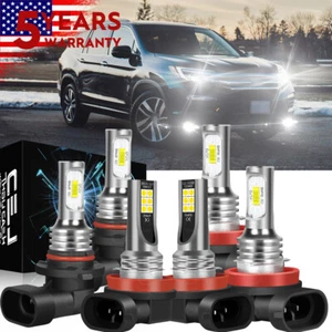 For Honda Pilot 2006-2018 Combo LED Headlight High Low Fog Light Bulbs Kit 6500K - Picture 1 of 18