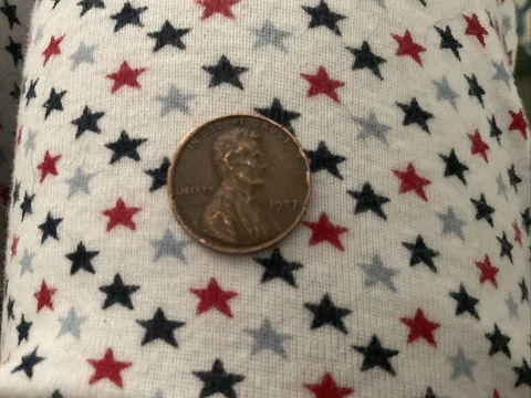 1977 Penny No Mint Mark With Errors Cover