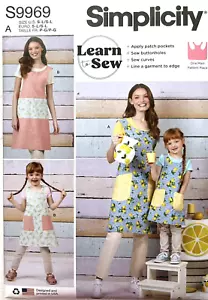 Simplicity Pattern S9969 Misses & Child's Reversible Aprons Sizes: S - L - Picture 1 of 2