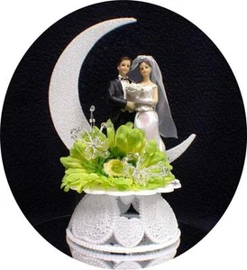 GREEN Gerber Daisy Butterflies Wedding Cake Topper Spring Garden Picnic Outdoors - Picture 1 of 1