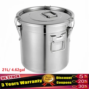 21L Luftdicht Reiskübel Edelstahl Kanister Frischhaltedose mit Deckel - Bild 1 von 7
