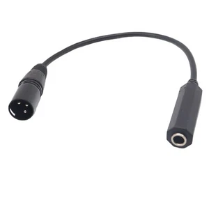 XLR 3 Pin Male to TRS 6.35mm 1/4" Female Adapter Audio Connector Convert Cable - Picture 1 of 12