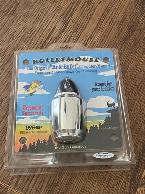 BULLETMOUSE, The Original “RifleBullet” Computer Mouse. USB, NEW - Image 1 of 4