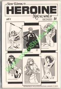 Steve Woron's FIRMADO 1987-89 HEROÍNA NoteCard ¡Juegos #1 #2 y #3! COMPRAR ARTISTA DIRECTO - Imagen 1 de 3