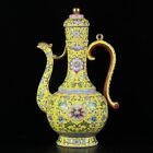 24 cm Chinese Enamel Porcelain Teapot Kettle Pottery Teapot flagon