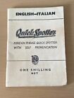 Vintage Quick Spotter English Italian Foreign Phrase With Self Pronunciation1951