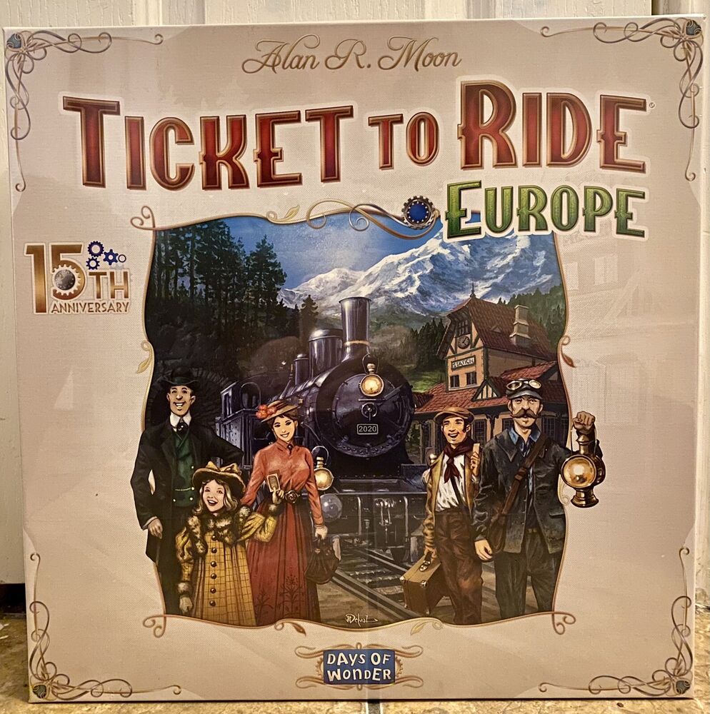 Ticket to Ride Europe: 15th Anniversary Board Game Asmodee NIB