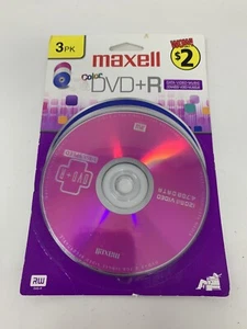 Maxell Blank Color DVD-R - 3 Pack - Brand New Sealed-RARE - Picture 1 of 2