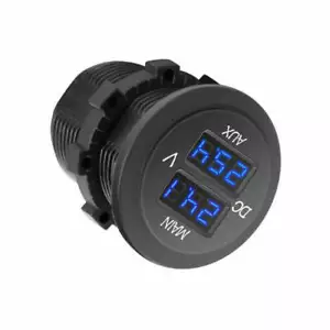 GameMantra 12v / 24V AUX LED Dual Voltmeter Voltage Gauge Battery Monitor Pan... - Picture 1 of 9
