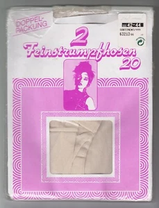 2 St. 1 Paar Feinstrumpfhosen Champagner Gr- 42 - 44 OVP Doppelpackung NOS - Bild 1 von 2