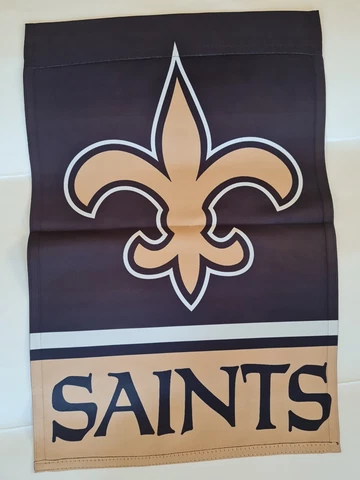 New Orleans Saints 2 Sided Garden Flag Outdoor. 12"x17" New Cover