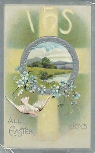 Lot of 3 Vintage Best Wishes Easter Greetings White Dove Postcards - Picture 1 of 6