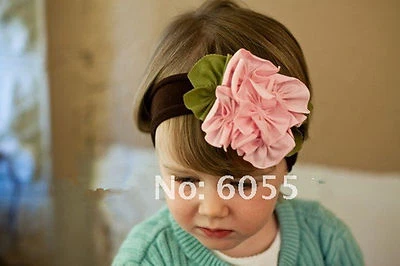 Baby kids Girls Toddlers Infant flower cotton Stretch headband hair band  - image 1 of 4