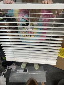LazBlinds 2-inch Cordless Faux Wood Blinds - White - Picture 1 of 3