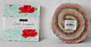 FABRIC - MODA "LITTLE SNIPPETS" JELLY ROLL & CHARM PACK BONNIE & CAMILLE - NIP - Picture 1 of 2