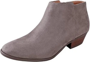 Soda Women's Western Ankle Bootie w Low Chunky Block Stacked Heel Charcoal IMSU - Picture 1 of 1