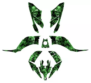 RAPTOR 250 graphics decal kit 24 mil premium racing vinyl #9500 Green Zombie - Foto 1 di 7