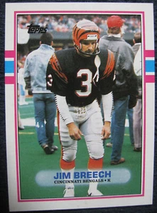 Jim Breech Cincinnati Bengals 1989 TOPPS NFL #39 - Picture 1 of 2