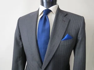 Brooks Brothers Martin Greenfield 1818 Golden Fleece pin stripe full suit 40 R - Picture 1 of 15