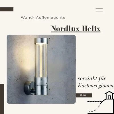 Outdoor Light Nordlux Helix Wall Light IP44 Galvanised Garden Lamp Wall Lamp - Image 1 of 4