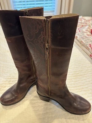 OluKai talla Bota de montar bordada de vaquero occidental de cuero envejecido Emalani 7,5 Foto 1 de 4