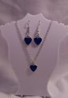 Handmade Heart Shaped Jewellery Set - Blue