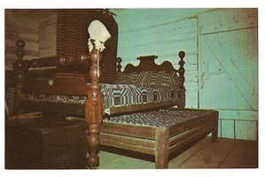 TRUNDLE BED Rutledge Tavern Lincoln's New Salem State Park ILLINOIS Postcard - Picture 1 of 2