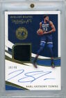 2020-21 Panini Immaculate Sneaker Swatch Auto #Sns-Kat Karl Anthony Towns #38/49