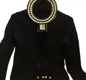 VINTAGE KENIA MAASAI COWRIE COLLIER HALSKETTE AFRIKANISCHES PERLENKRAGEN SCHWARZ WEISS - Bild 1 von 22