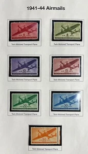 US Stamps # C25-31 Airmail MNH OG Complete Set - Picture 1 of 1